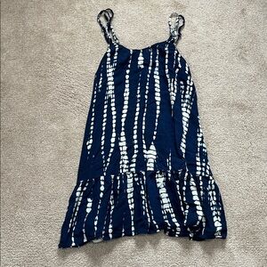 Braeve Navy and Cream Tie-Dye Dress S Small Summer Vacation